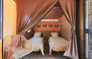  Extension chambre de toile pour chalet bois
